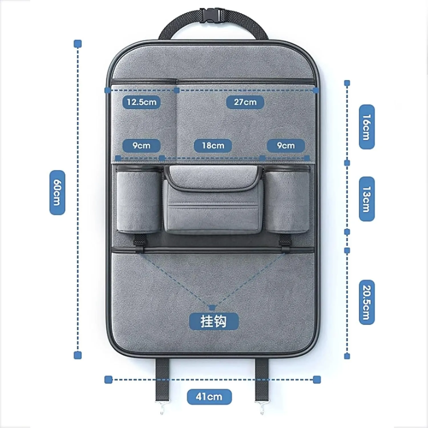 Car Seat Storage Bag for Dodge Charger AWD 2011 2012 2013 2014 2015 2016 2017 2018 2019 2020 2021 2022 2023 2024, Multifunctional Tidy Back Hanging Organiser Travel Pocket Universal Accessories