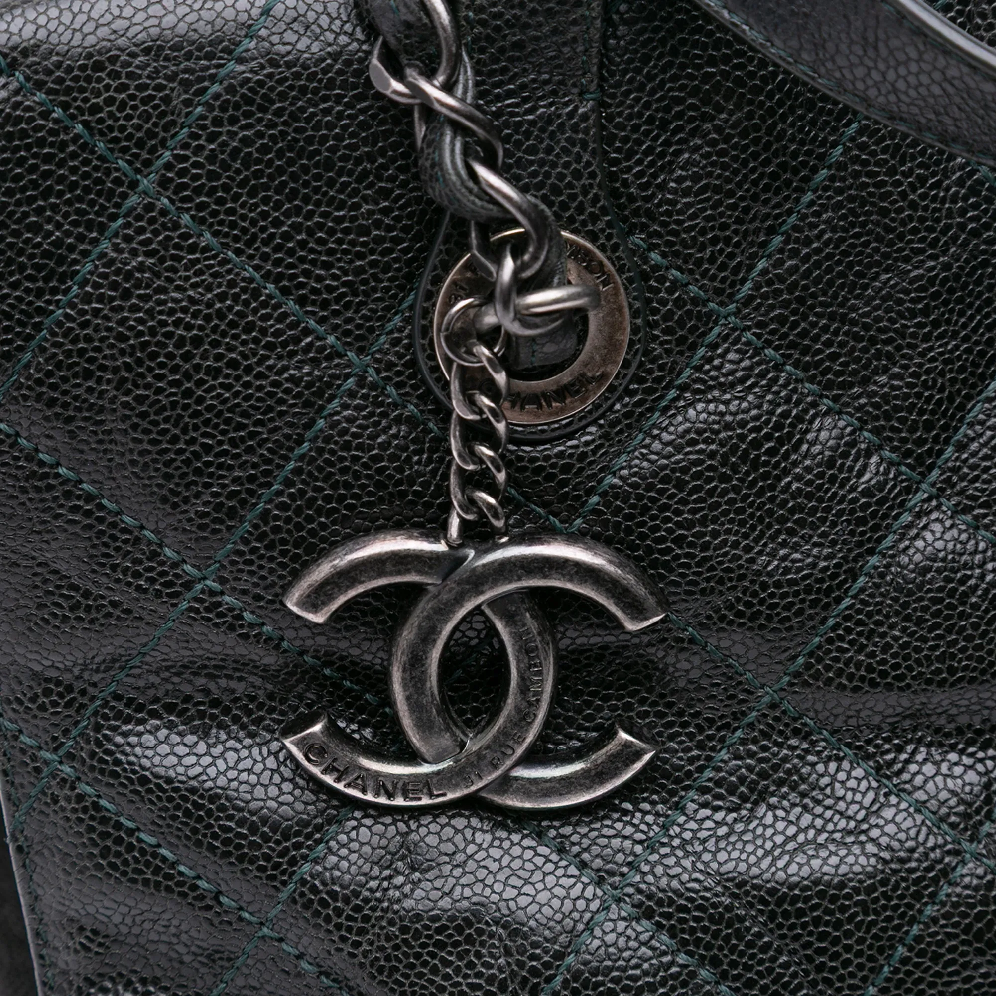 CC Quilted Crumpled Caviar Crave Tote