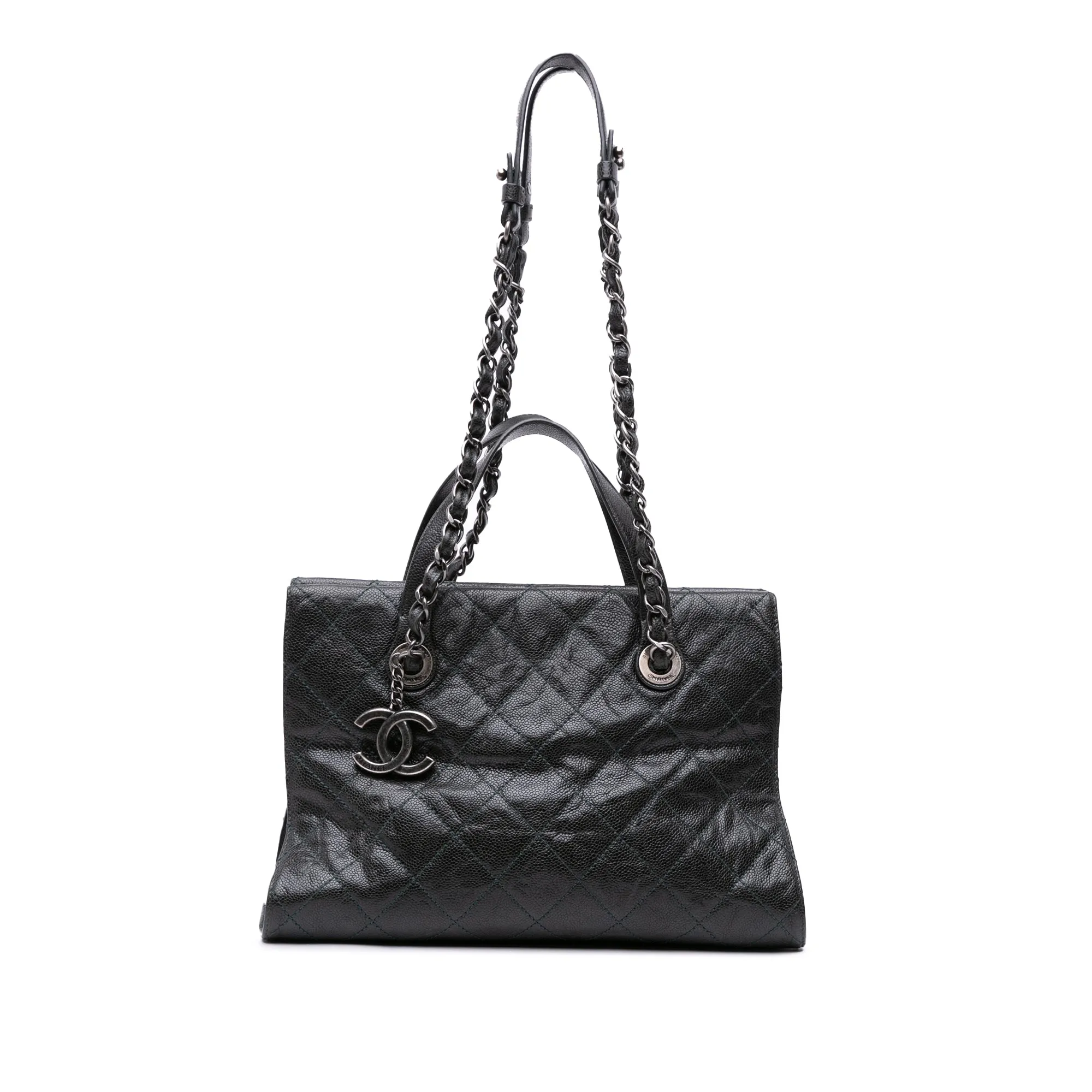CC Quilted Crumpled Caviar Crave Tote