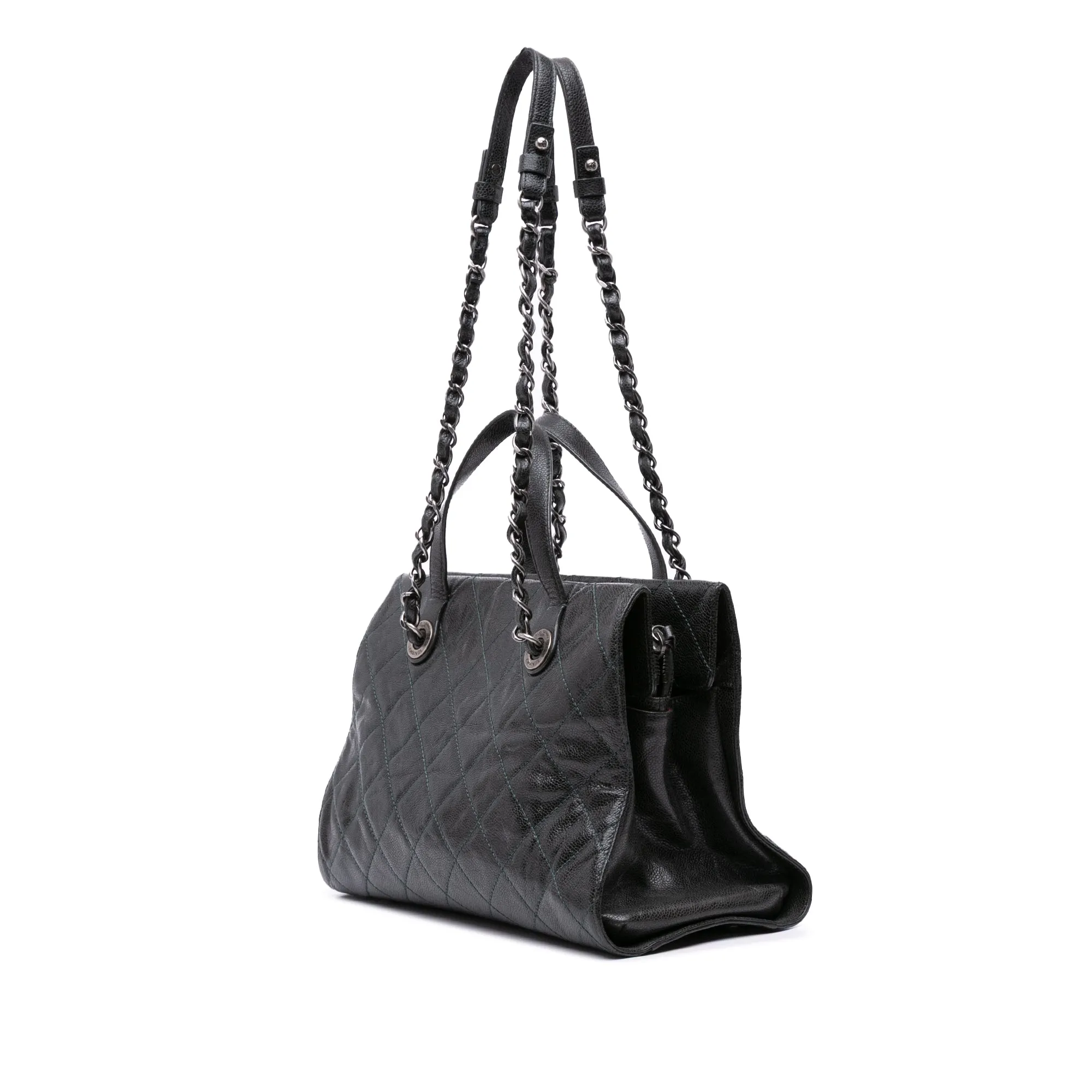 CC Quilted Crumpled Caviar Crave Tote