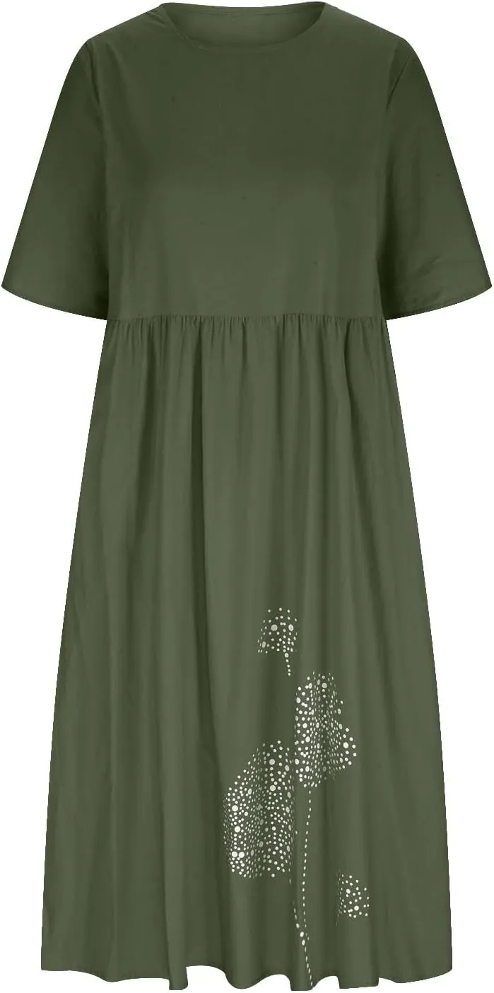 Ceboyel Women Boho Floral Summer Dresses Casual Maxi Dress Bohemian Flowy Long Dresses 2024 Trendy Vacation Clothes