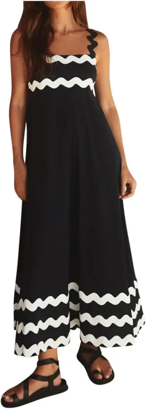 Ceboyel Women Summer Vacation Dresses 2024 Flowy Boho Maxi Long Dress Tiered Casual Sundresses Trendy Beachy Clothing