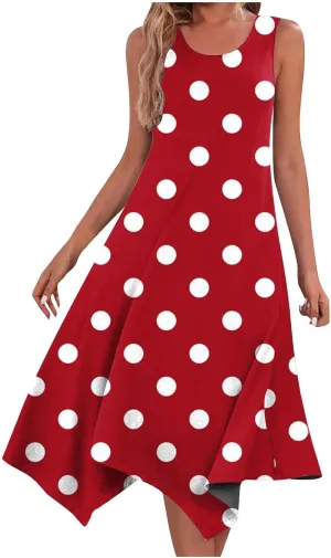 Ceboyel Womens Flowy Summer Dresses 2024 Floral Boho Sun Dress Sleeveless Tank Sundresses Trendy Beach Vacation Clothes