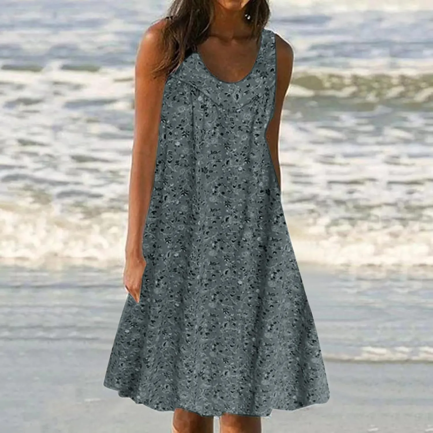 Ceboyel Womens Summer Tank Dresses Sleeveless Flowy Beach Dress Trendy 2024 Boho Sundreses Vacation Cute Clothing