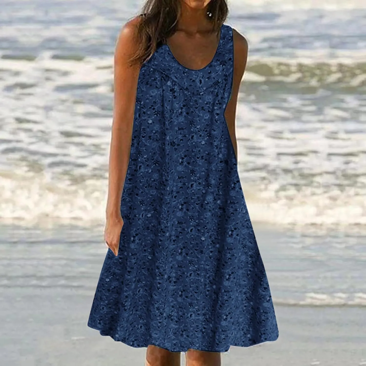 Ceboyel Womens Summer Tank Dresses Sleeveless Flowy Beach Dress Trendy 2024 Boho Sundreses Vacation Cute Clothing