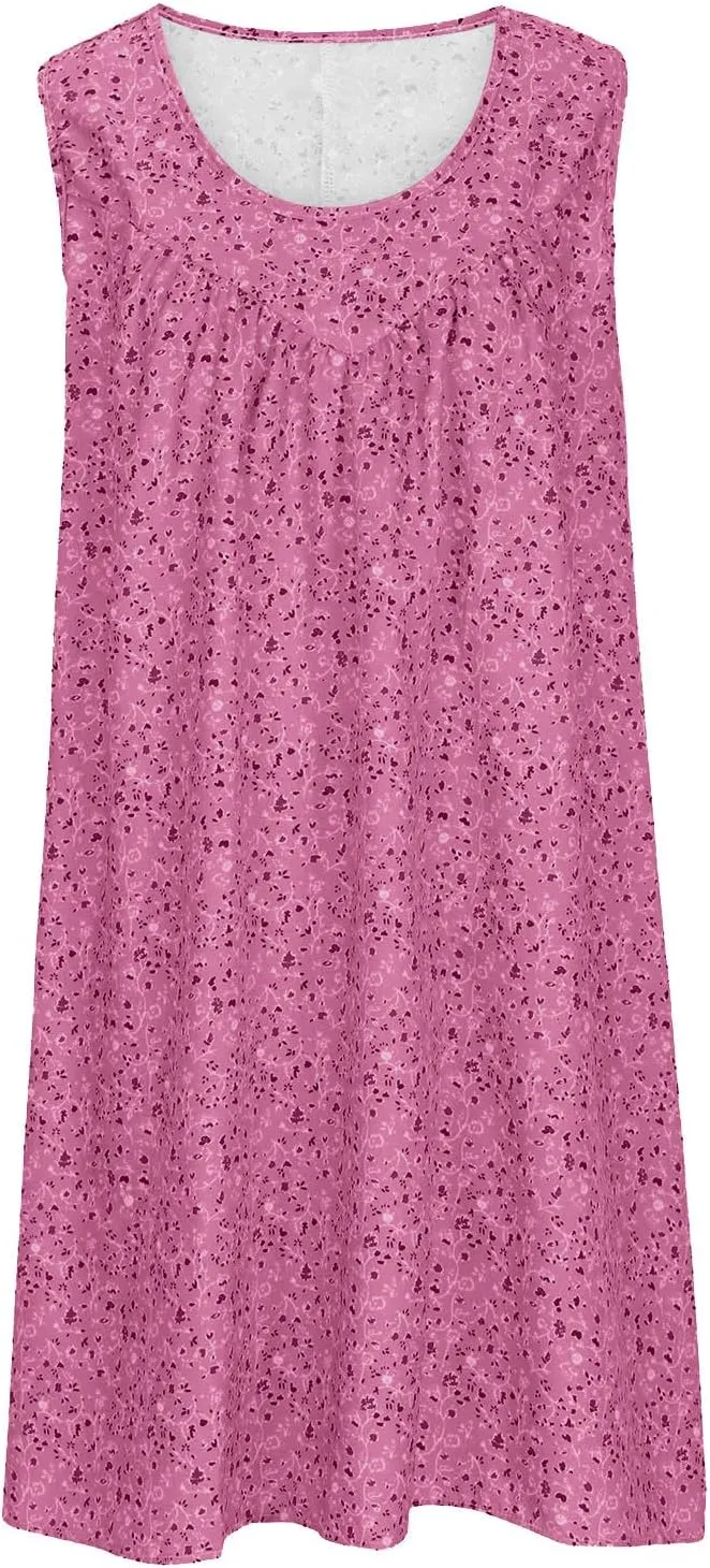 Ceboyel Womens Summer Tank Dresses Sleeveless Flowy Beach Dress Trendy 2024 Boho Sundreses Vacation Cute Clothing