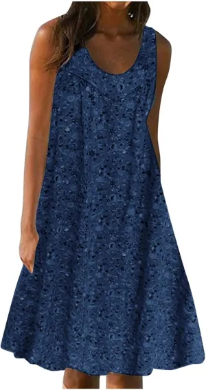 Ceboyel Womens Summer Tank Dresses Sleeveless Flowy Beach Dress Trendy 2024 Boho Sundreses Vacation Cute Clothing
