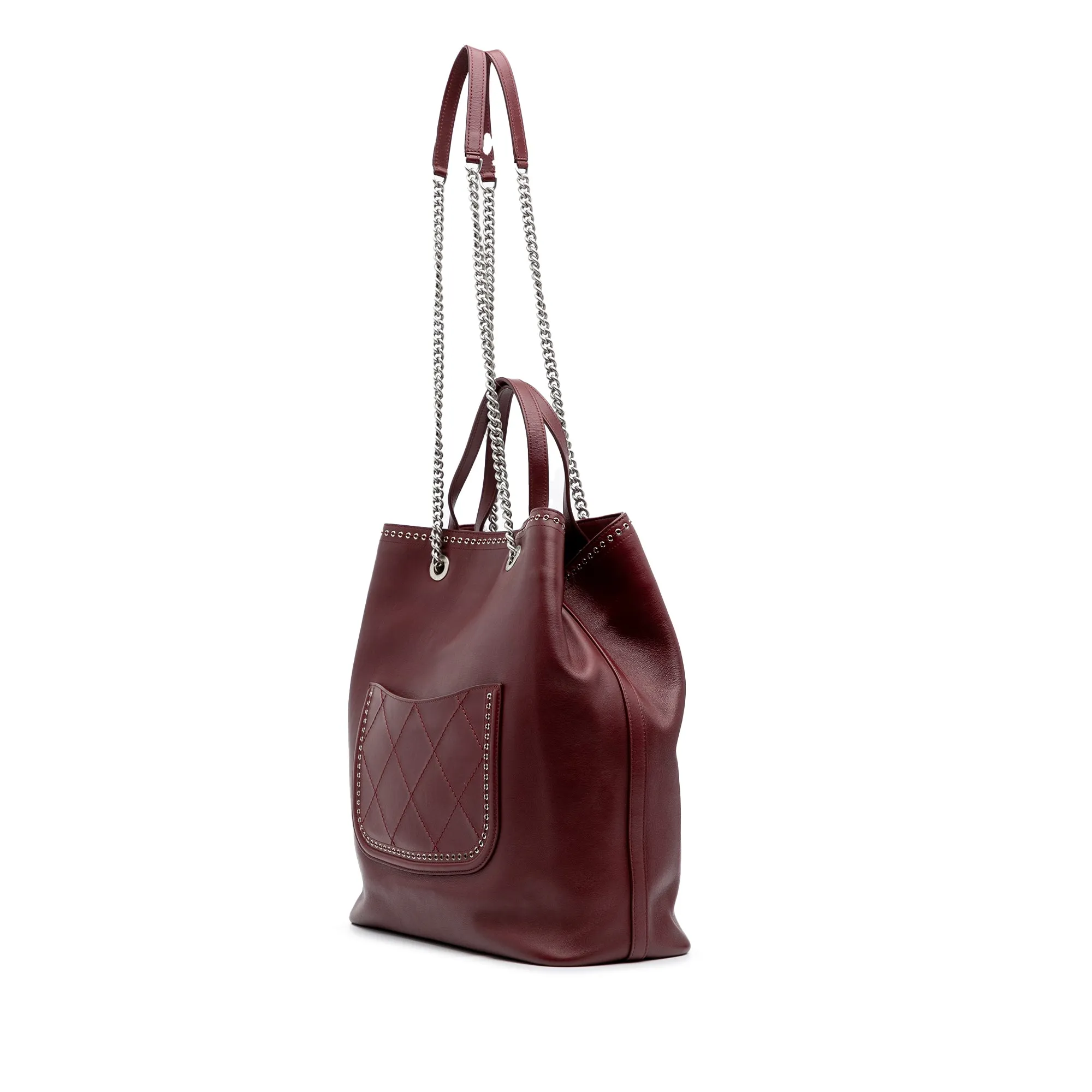 Chanel Large Calfskin Coco Eyelets Shopping Tote