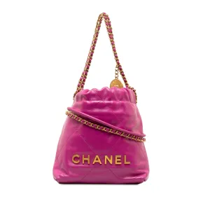 Chanel Mini Calfskin 22 Hobo (21616)