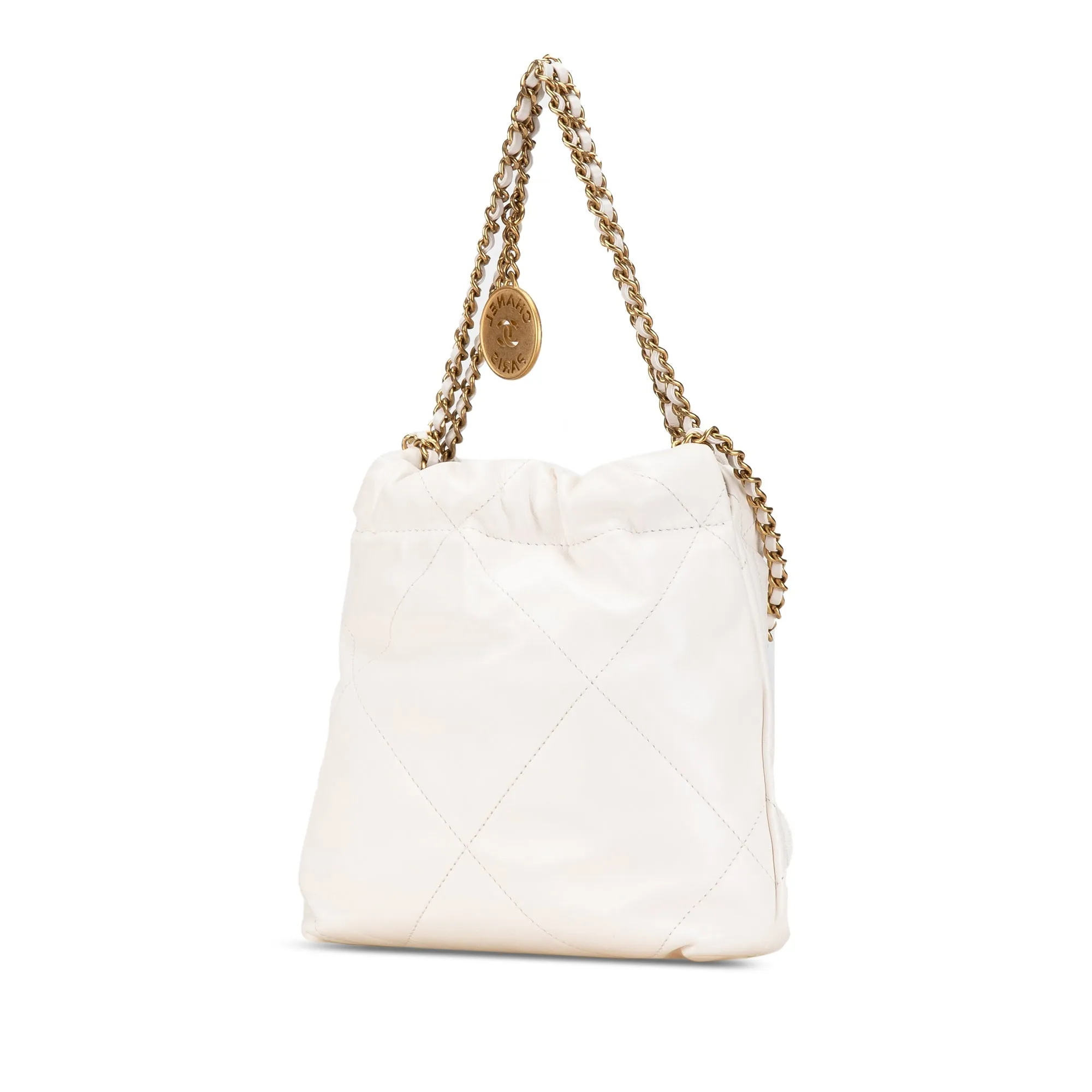 Chanel Mini Shiny Calfskin 22 Hobo (20871)
