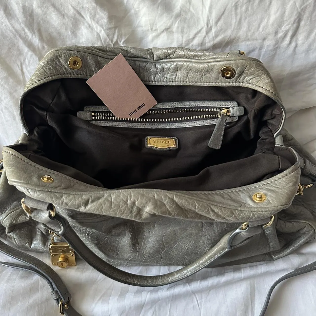 CHARM MIU BAG Cyber Monday deal ✨ Pre-owned NAPPA Vast assortment ✨ MIU Authentic MINI LEATHER