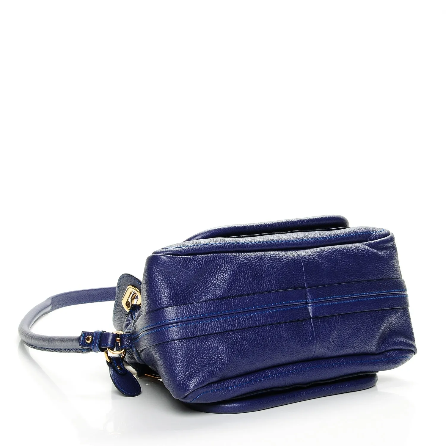 CHLOÉ CALFSKIN LEATHER PARATY BAG-STORM BLUE