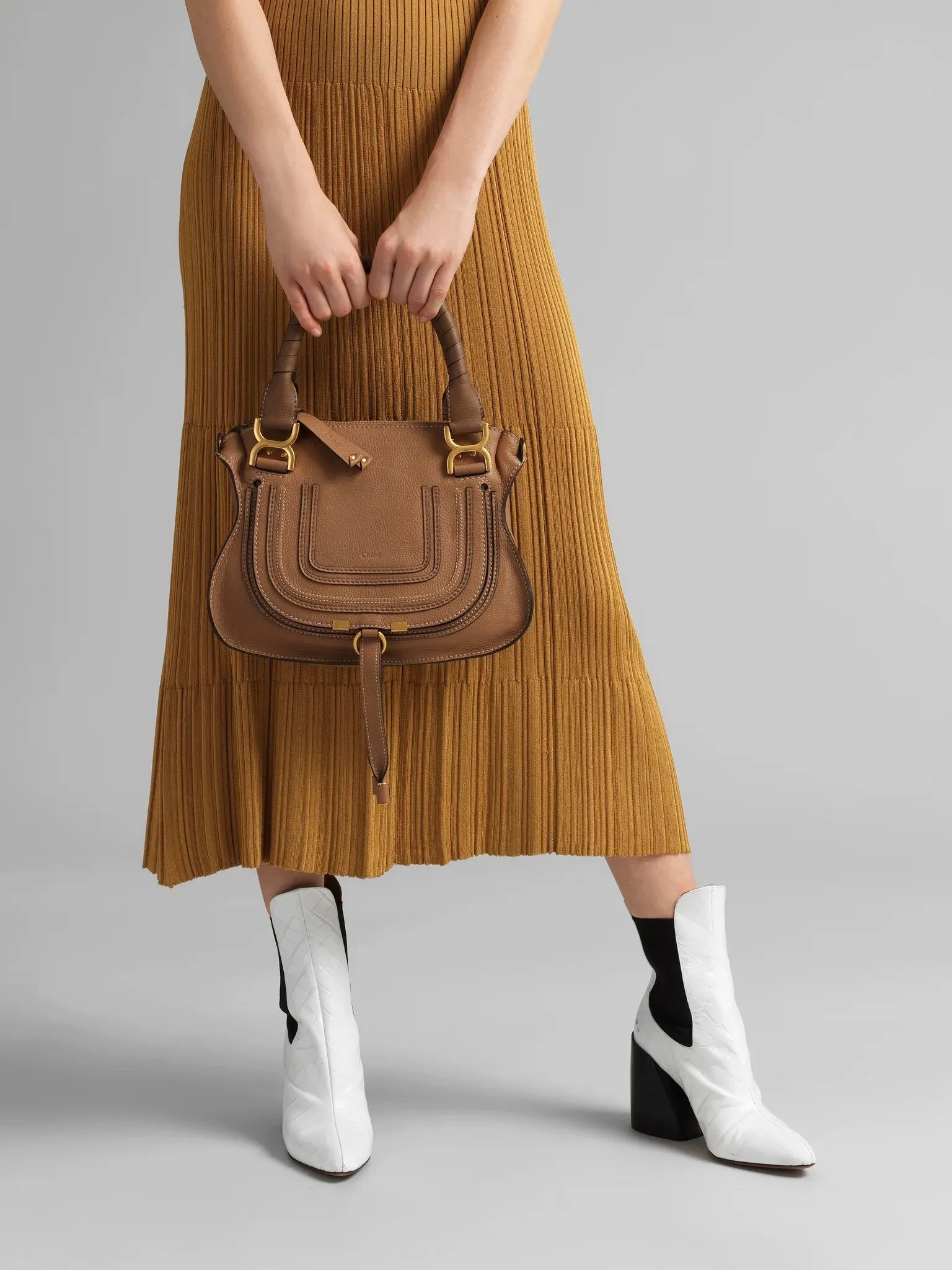 CHLOÉ SMALL TOPSTITCH MARCIE HANDBAG