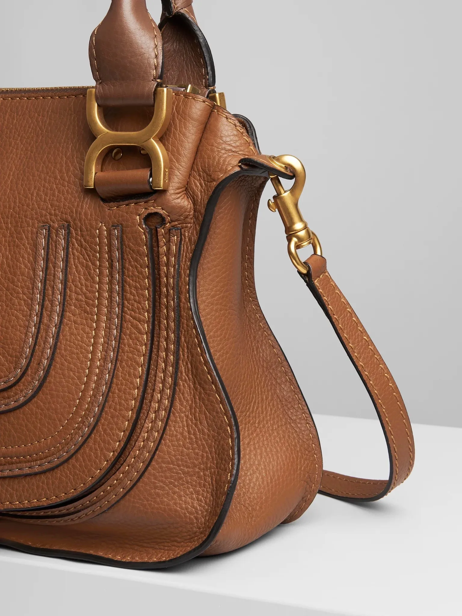CHLOÉ SMALL TOPSTITCH MARCIE HANDBAG