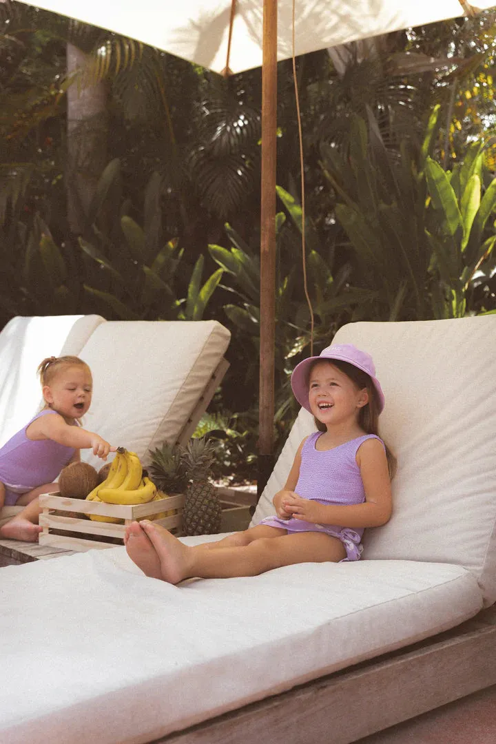 CINNAMON BABY BIG ISLAND BUCKET HAT - LILAC