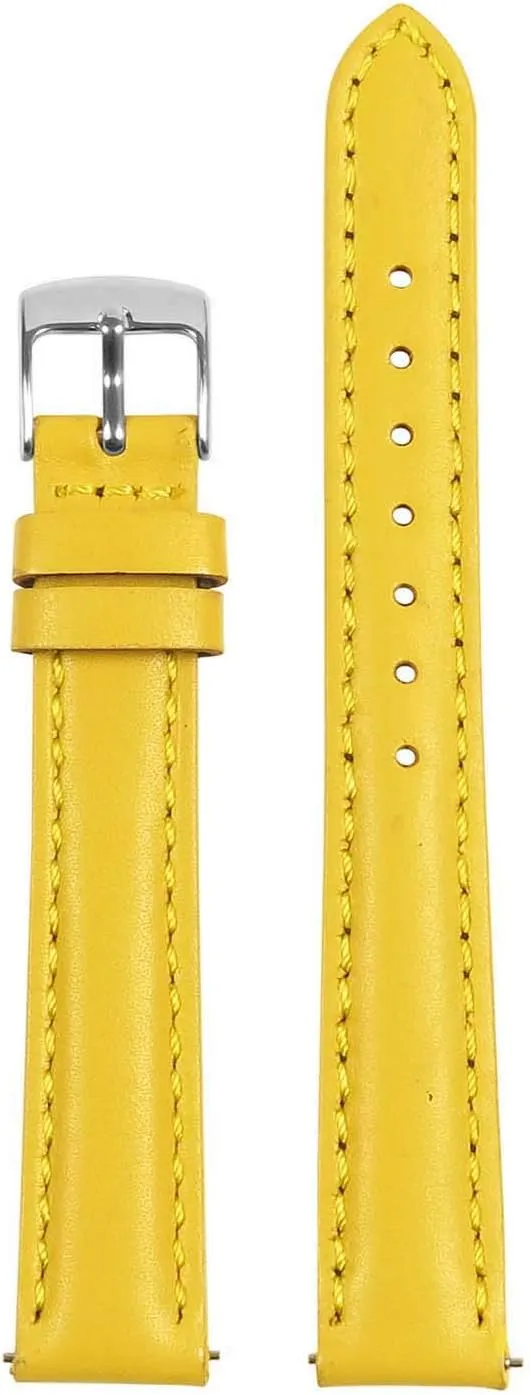 Classic Women's Leather Quick Release Watch Band Strap - Choose Your Color/Length - 8mm 10mm 12mm 14mm 16mm 18mm 20mm 22mm 24mm