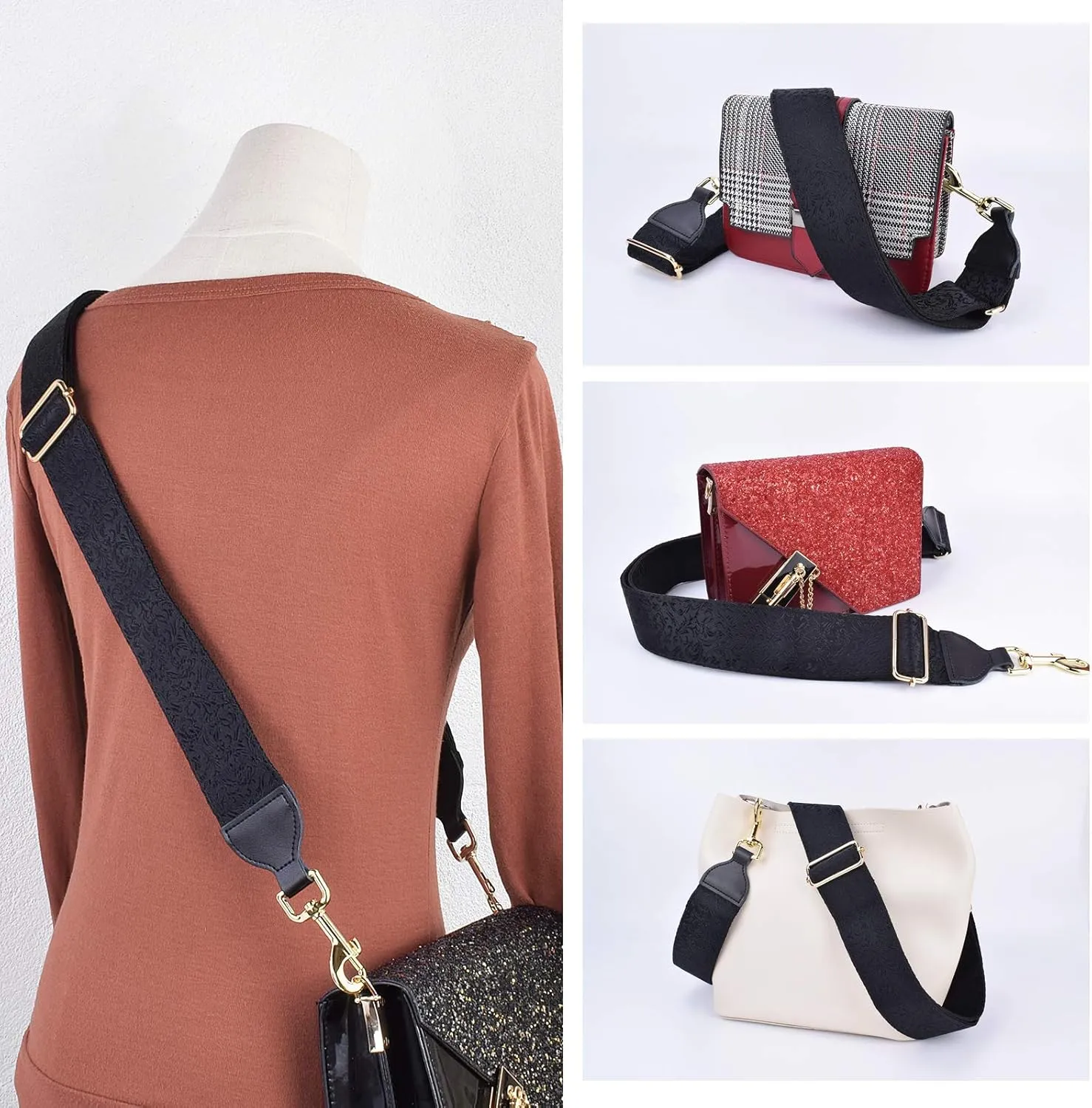 CLOUDMUSIC Handbag Strap Replacement Shoulder Crossbody Strap Purse Strap For Women Girls