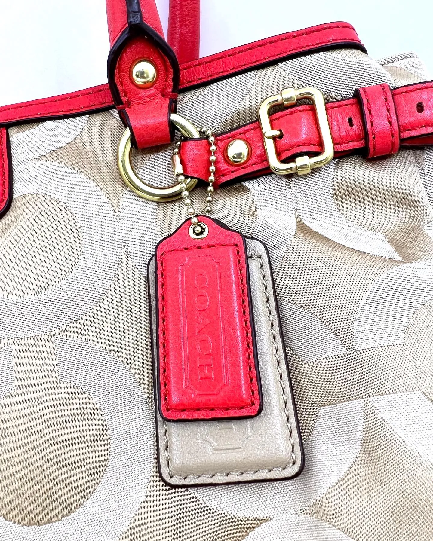 COACH CARRY ALL SIGNATURE SATCHEL