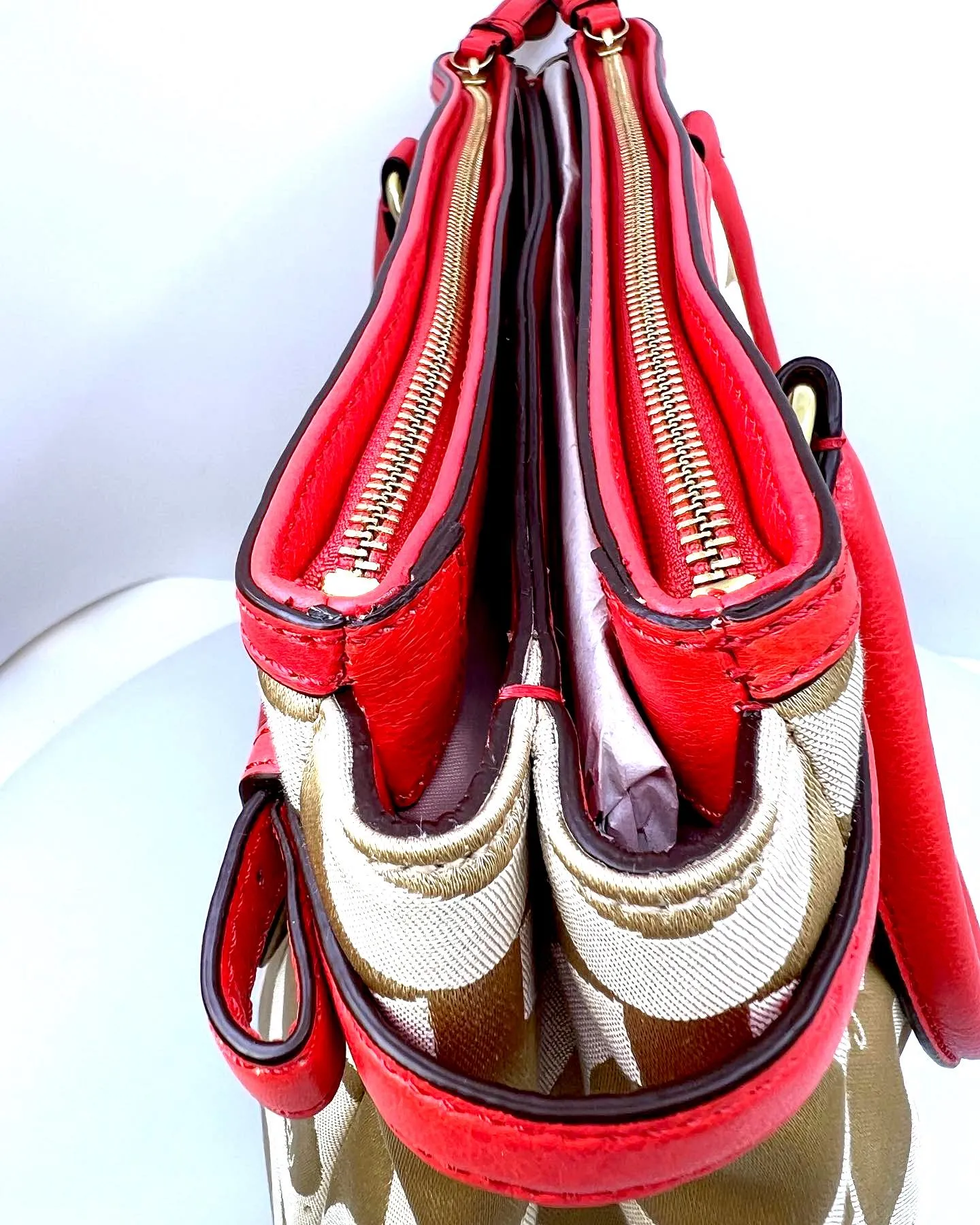 COACH CARRY ALL SIGNATURE SATCHEL