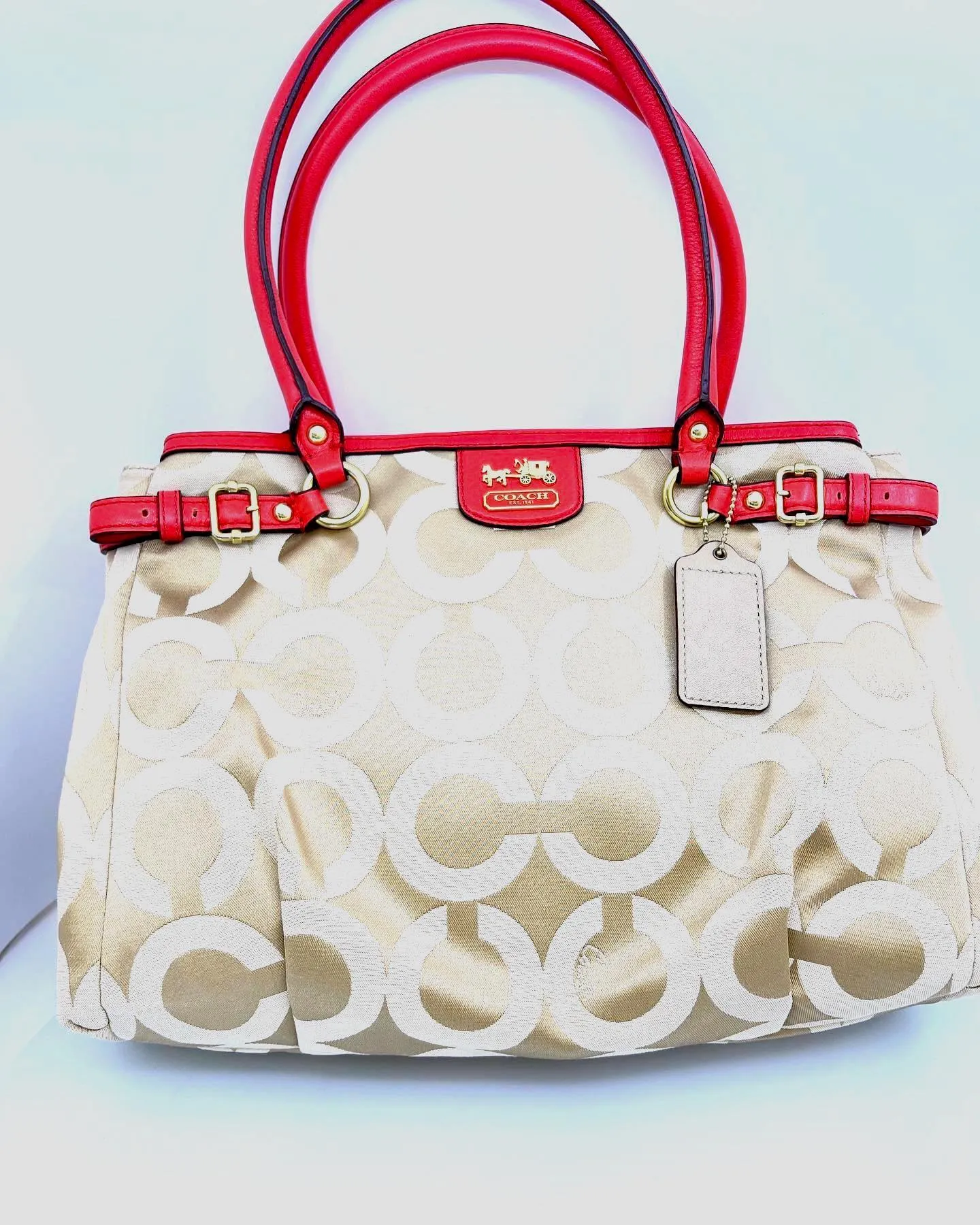 COACH CARRY ALL SIGNATURE SATCHEL