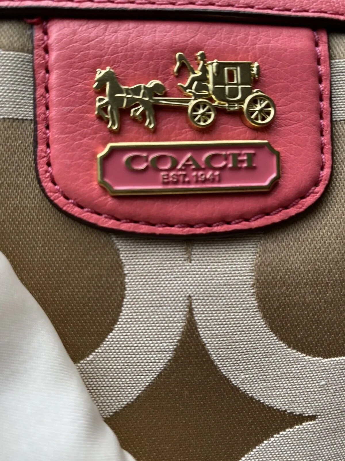COACH CARRY ALL SIGNATURE SATCHEL