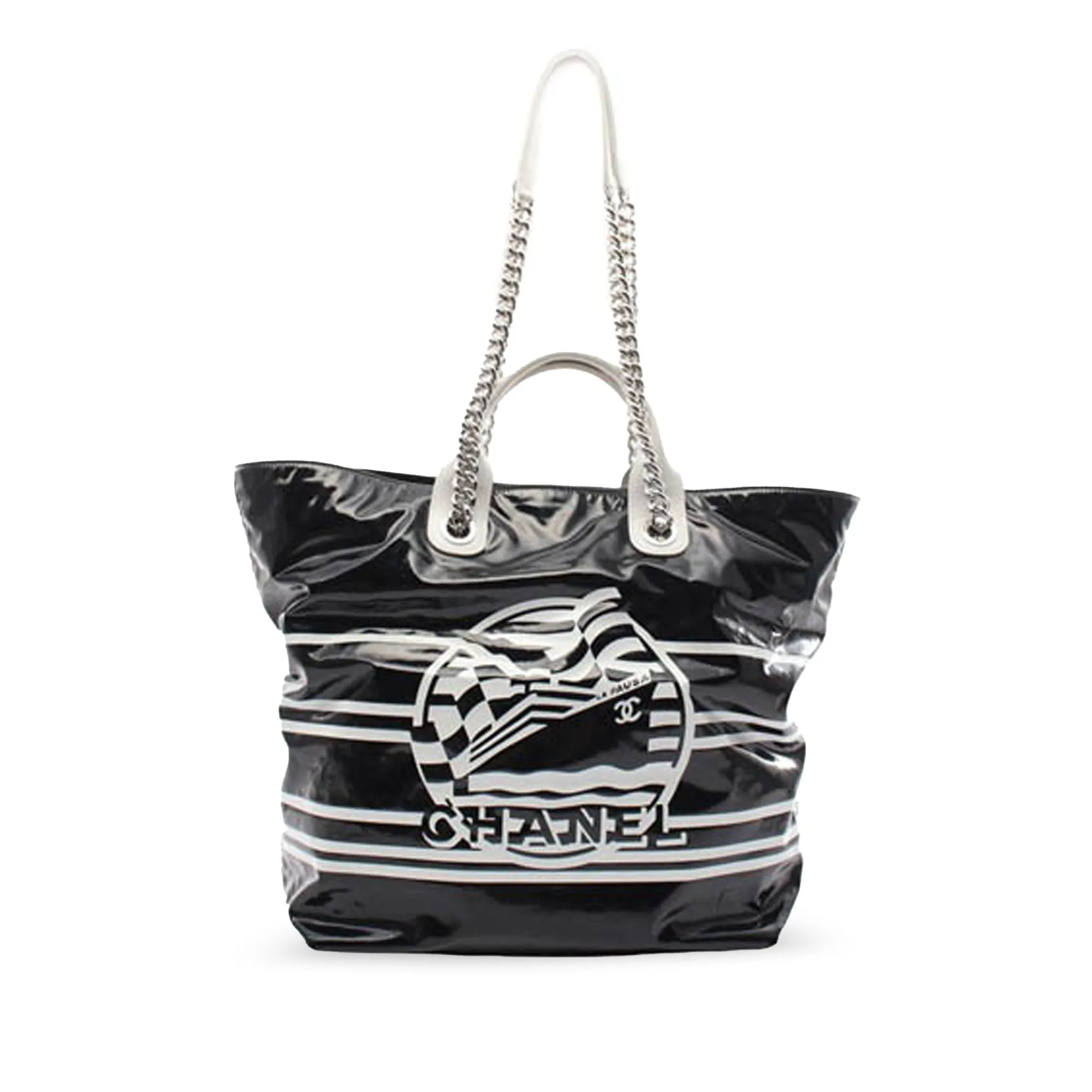 Coated Canvas La Pausa Bay Shopping Satchel