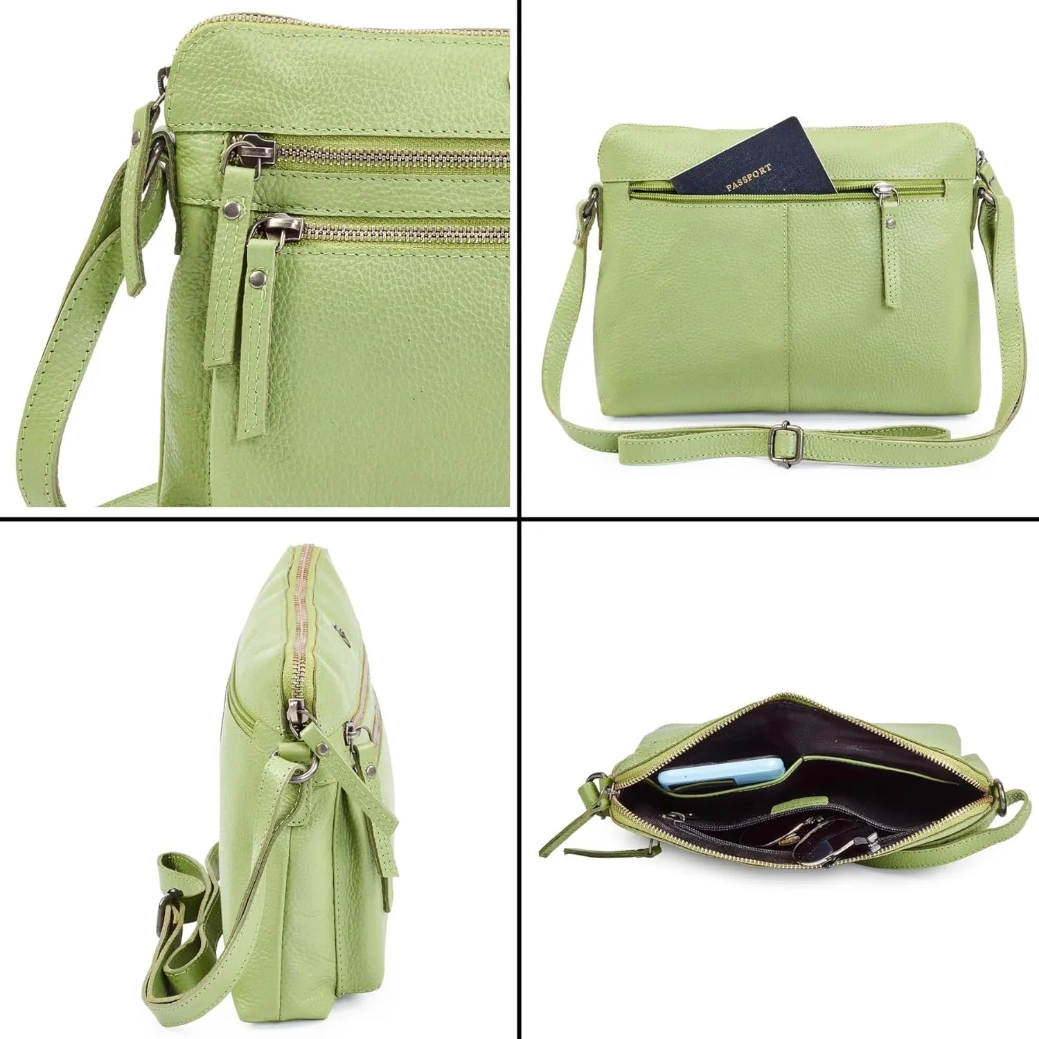 Cochoa Real Leather Soft Crossbody Bags for Women Small Purse Trendy Shoulder Sling Travel Crossover