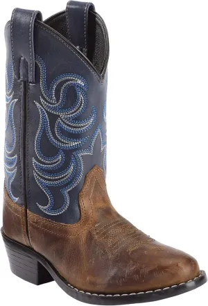 Cody James Boys' Holt Two-Tone Embroidered Western Boot Round Toe - 41477
