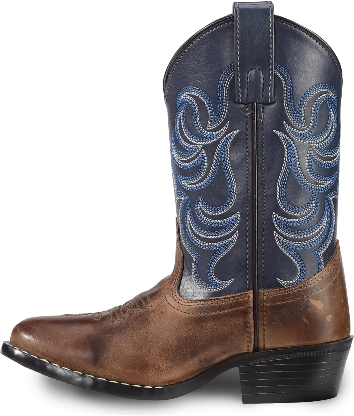 Cody James Boys' Holt Two-Tone Embroidered Western Boot Round Toe - 41477