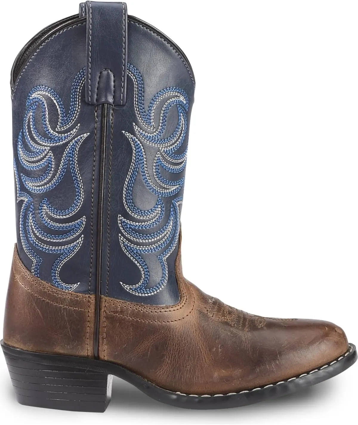 Cody James Boys' Holt Two-Tone Embroidered Western Boot Round Toe - 41477