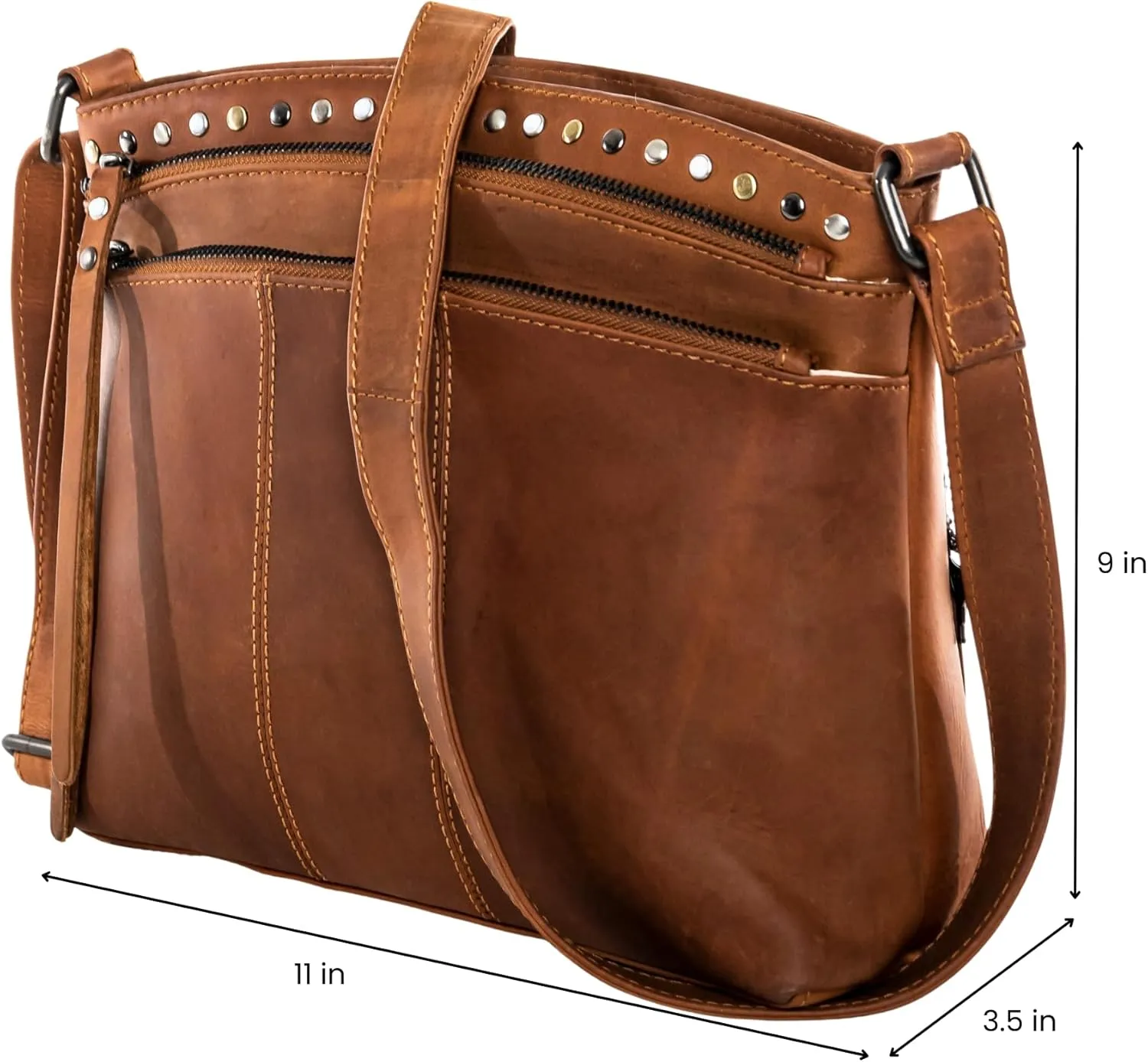 Concealed Carry Brynn Crossbody for Pistols - Fashion Conceal Bag with Universal Holster