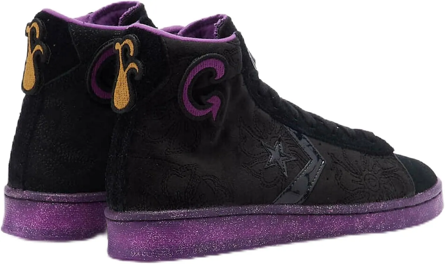 Converse Unisex Pro Leather Hi Black/Black/Purple (us_Footwear_Size_System, Adult, Men, Numeric, Medium, Numeric_10)