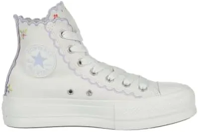 Converse Women's Chuck Taylor All Star Lift Platform Embroidered Flowers Sneakers