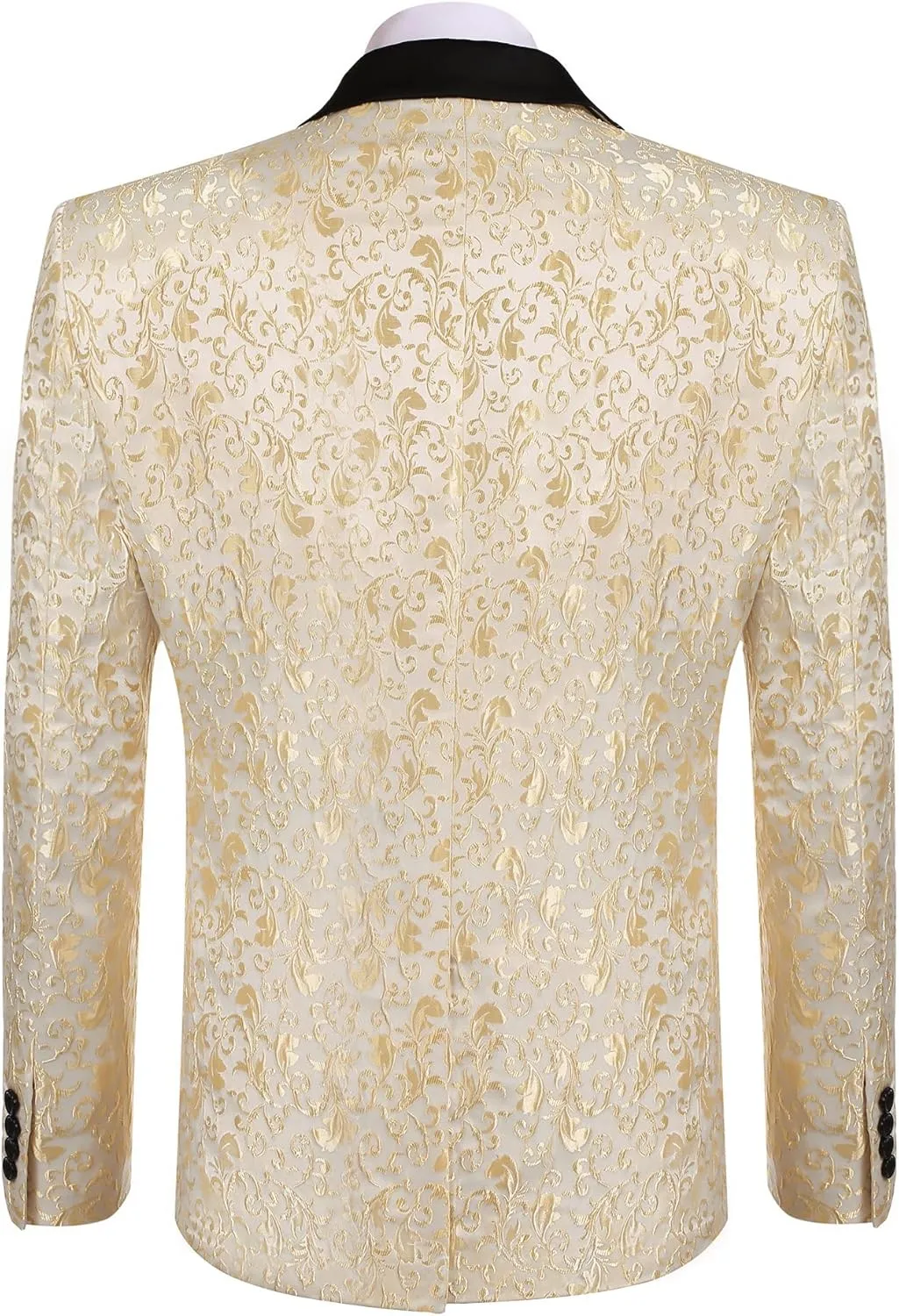 COOFANDY Men's Paisley Tuxedo Jacket One Button Dress Suit Jacket Floral Blazer for Dinner Party Prom Wedding