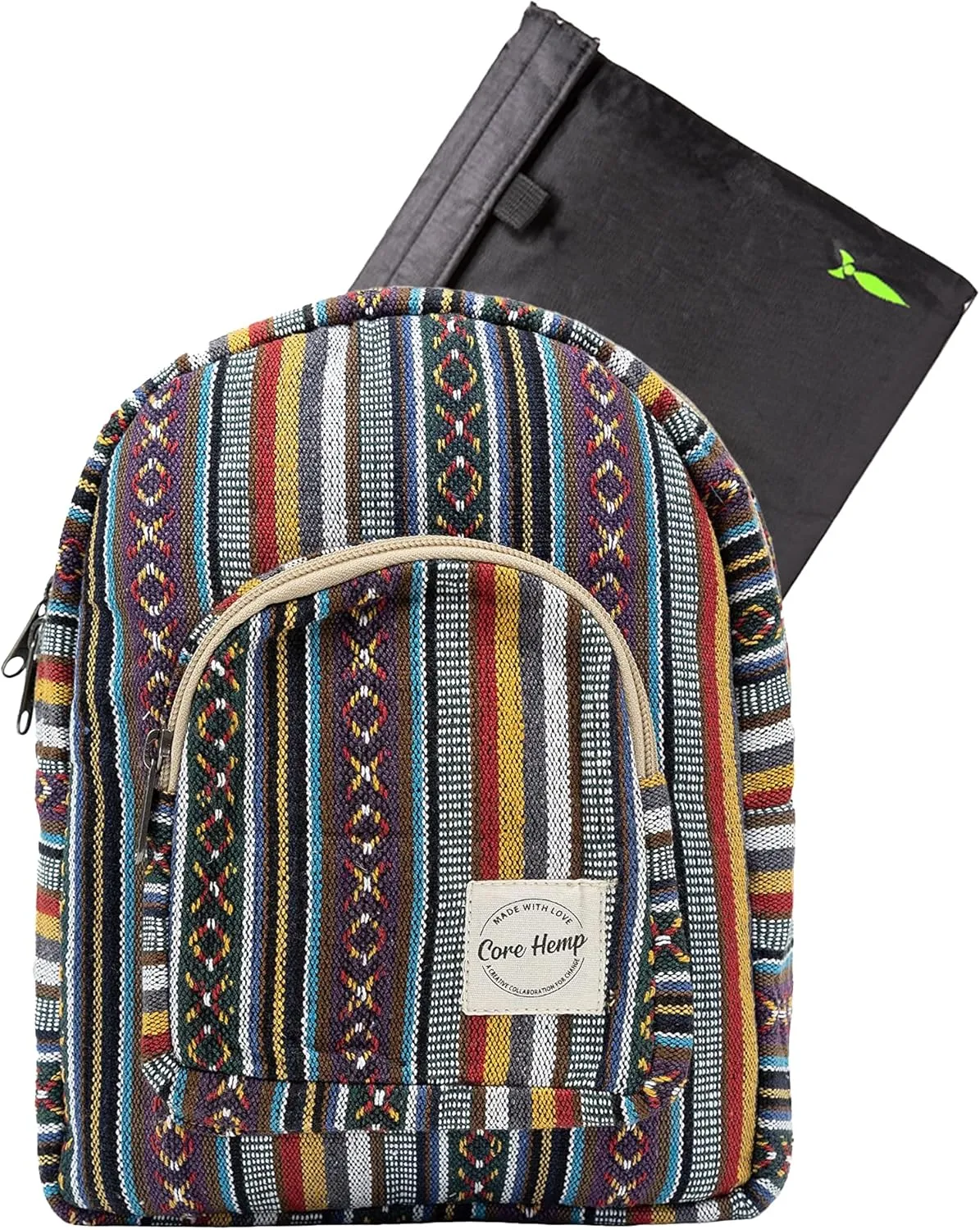 Core Hemp Boho Mini Backpack Smell Proof Bag
