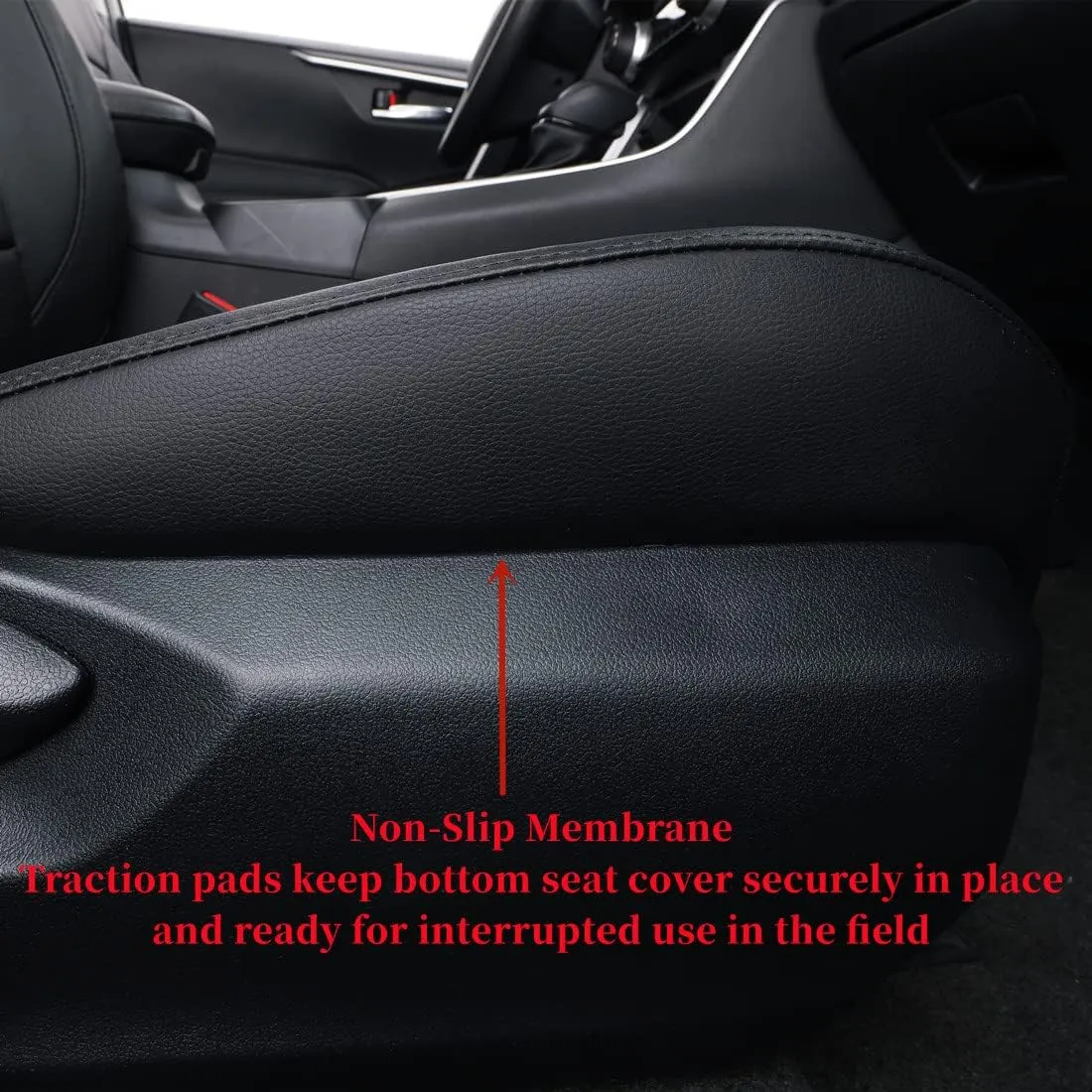 coverdream Rav4 Waterproof Leather Seat Covers Custom Fit for 2019-2024 2025 Toyota Rav4 Hybrid (Not for XSE/SE/Plug-in Hybrid),Full Coverage,Airbag Compatible,Car Seat Protector(Full Set,Black)