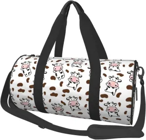Cow Print Sports Gym Duffel Bag For Men Women Weekender Travel Workout Training Handbag