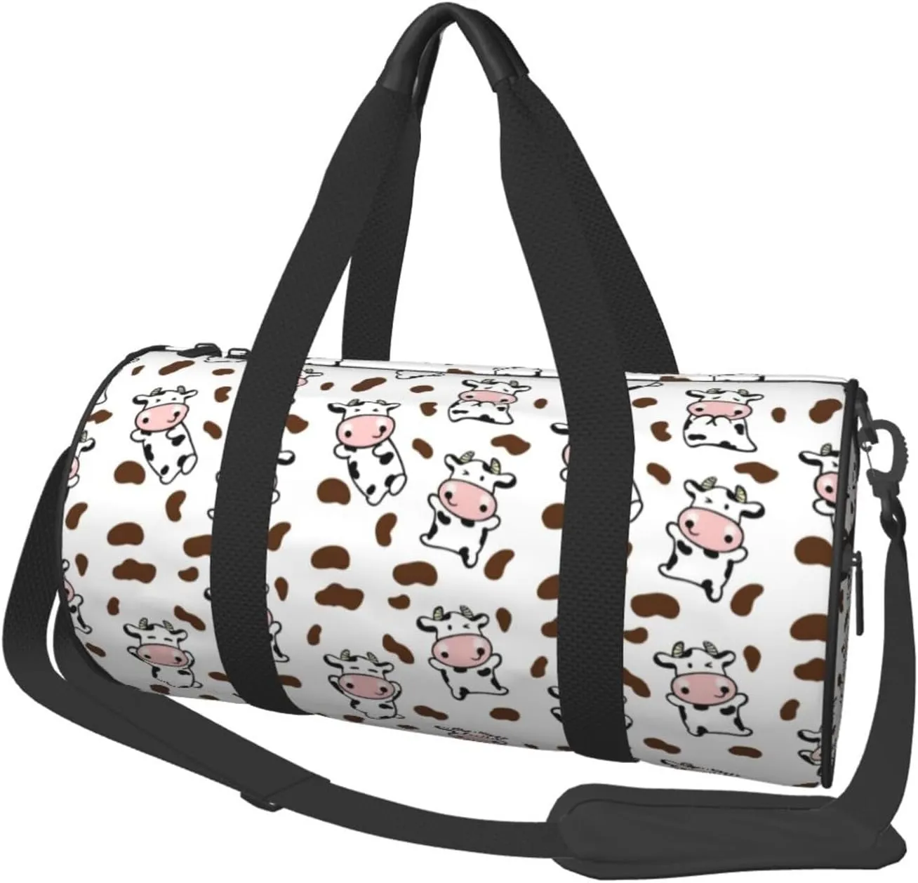 Cow Print Sports Gym Duffel Bag For Men Women Weekender Travel Workout Training Handbag