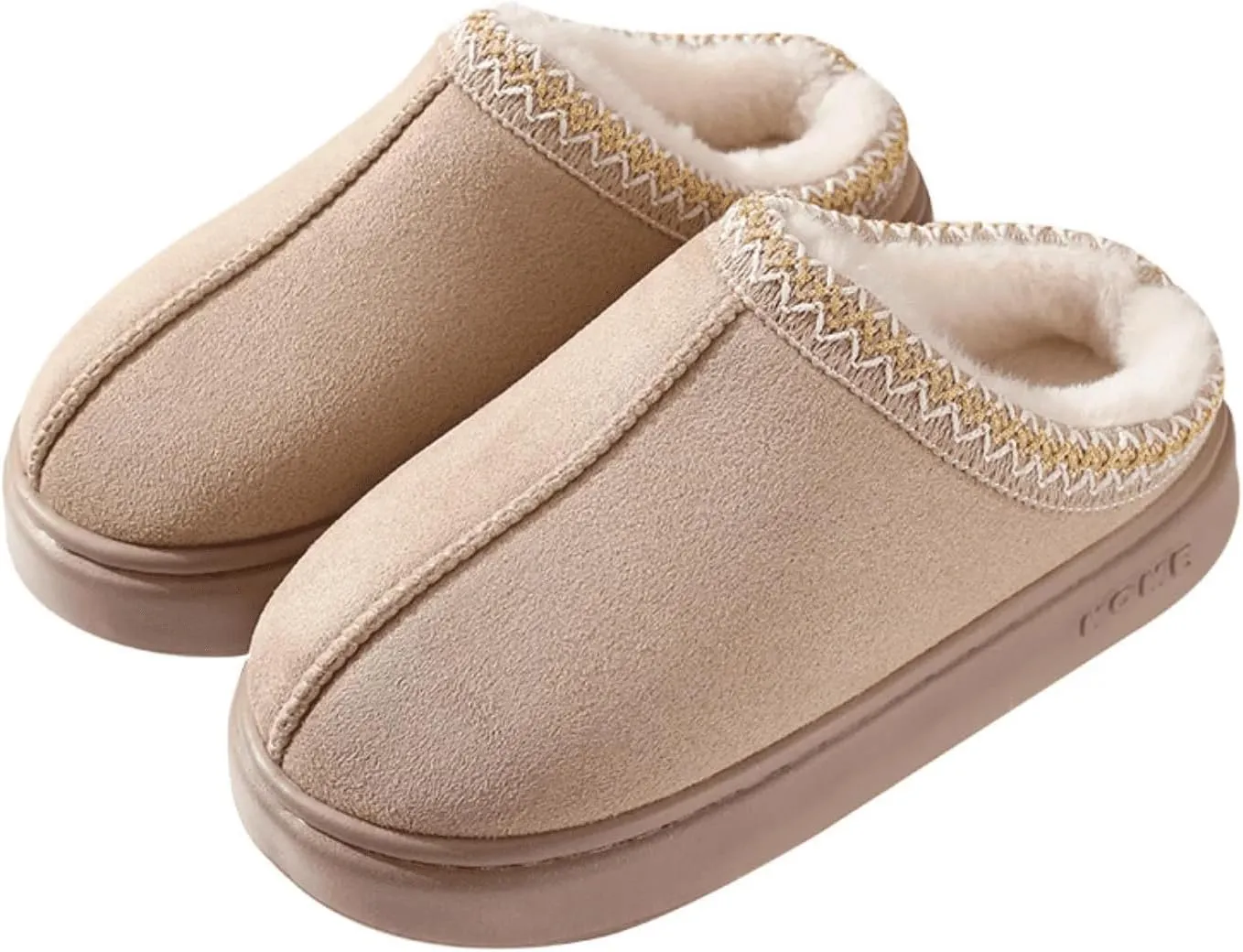 Cozy Platform Fuzzy Slippers for Women and Men Short Ankle Slippers with Anti-Slip Sole Lined with Warm Furry Perfect for Indoor & Outdoor Use