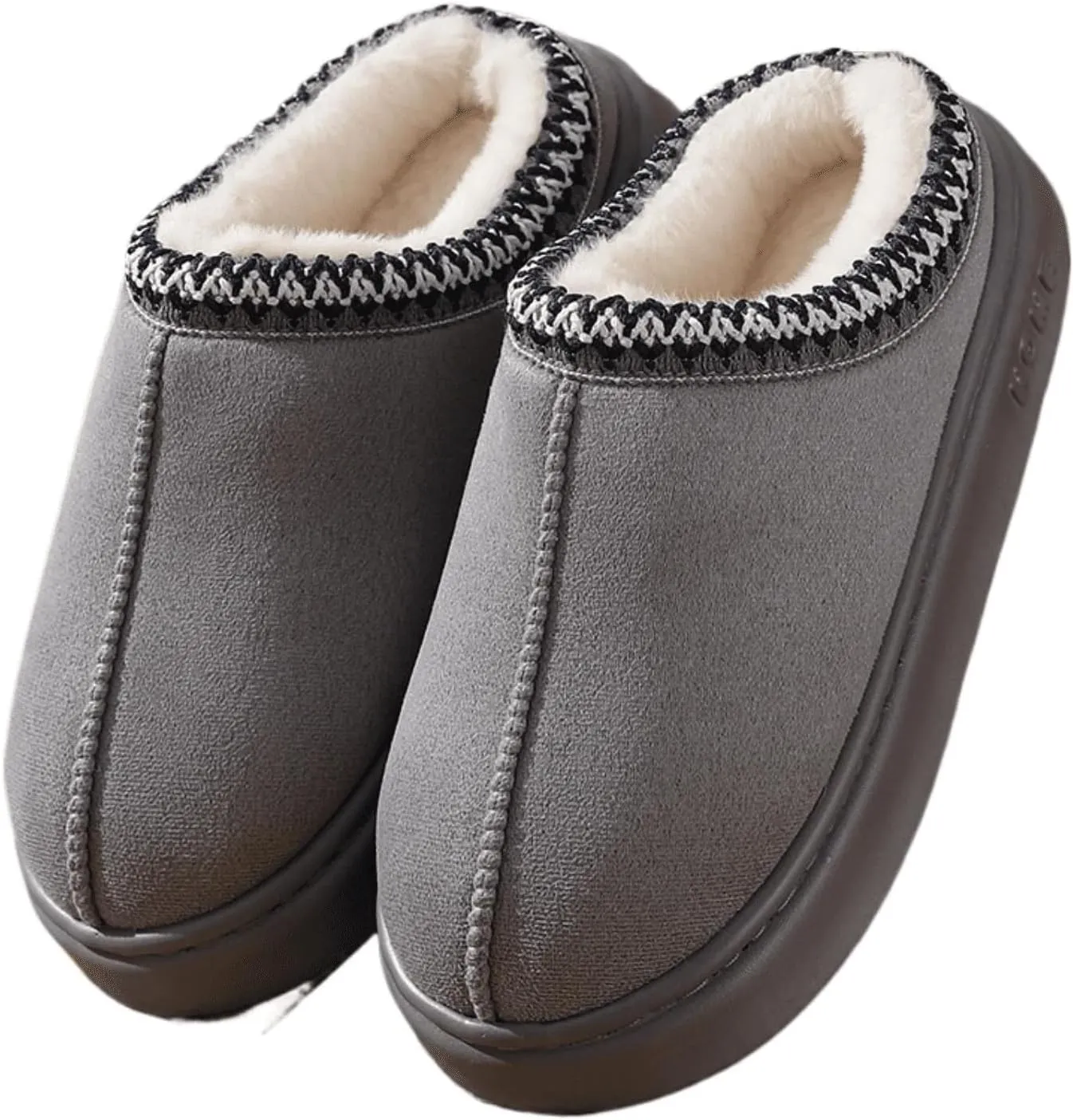 Cozy Platform Fuzzy Slippers for Women and Men Short Ankle Slippers with Anti-Slip Sole Lined with Warm Furry Perfect for Indoor & Outdoor Use