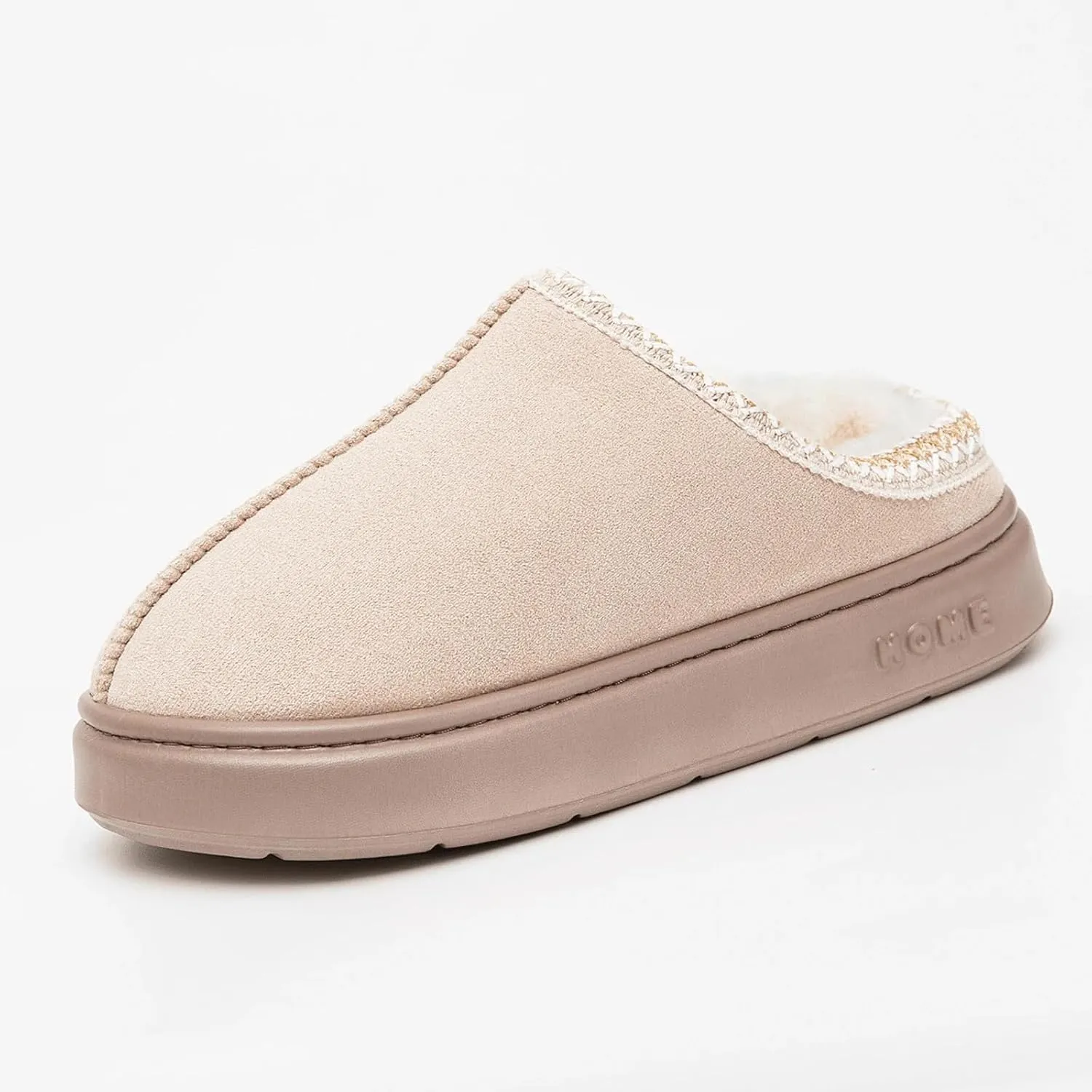 Cozy Platform Fuzzy Slippers for Women and Men Short Ankle Slippers with Anti-Slip Sole Lined with Warm Furry Perfect for Indoor & Outdoor Use