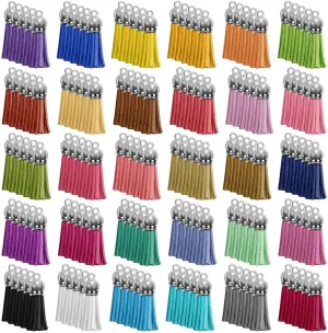 Cridoz 300pcs Tassels for Jewelry Making, Keychain Charms Bulk for Crafts, Resin Keychains, Acrylic Blanks, Bangles Bracelets, Earrings and Jewelry Making