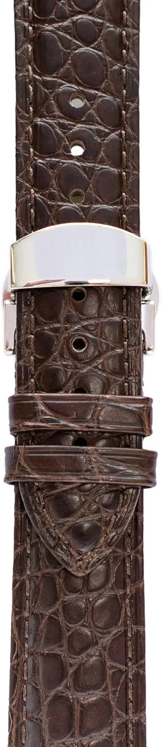 Crocodile Leather Straps For Cartier Watches With Deployment Clasp, Watch Strap For Cartier Watches