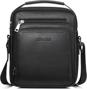 Crossbody Bag For Men Shoulder Bag Mens Purse Satchel Vintage Big Capacity Adjustable Straps Messenger Bag
