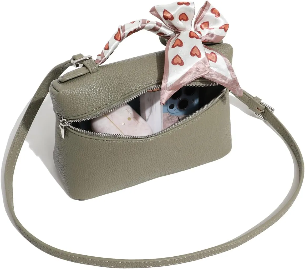 Crossbody Bag for Women Top-Handle Pouch Bag Designer Shoulder Leather Handbag Trendy Purse