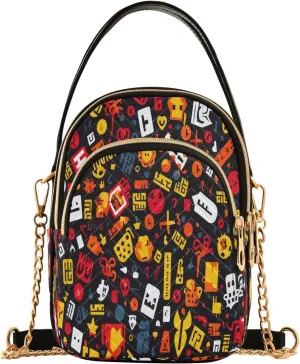 Crossbody Bags Crossbody Purse Chest Bag Illustration for Women Trendy