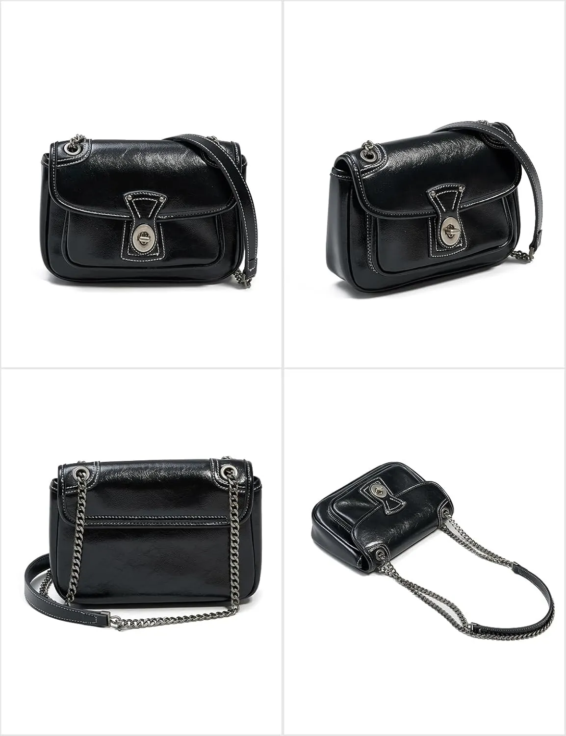 Crossbody Bags for Women,Designer Trendy Shoulder Bag, Women's Bag with Chain Straps, Small Satchel Bag