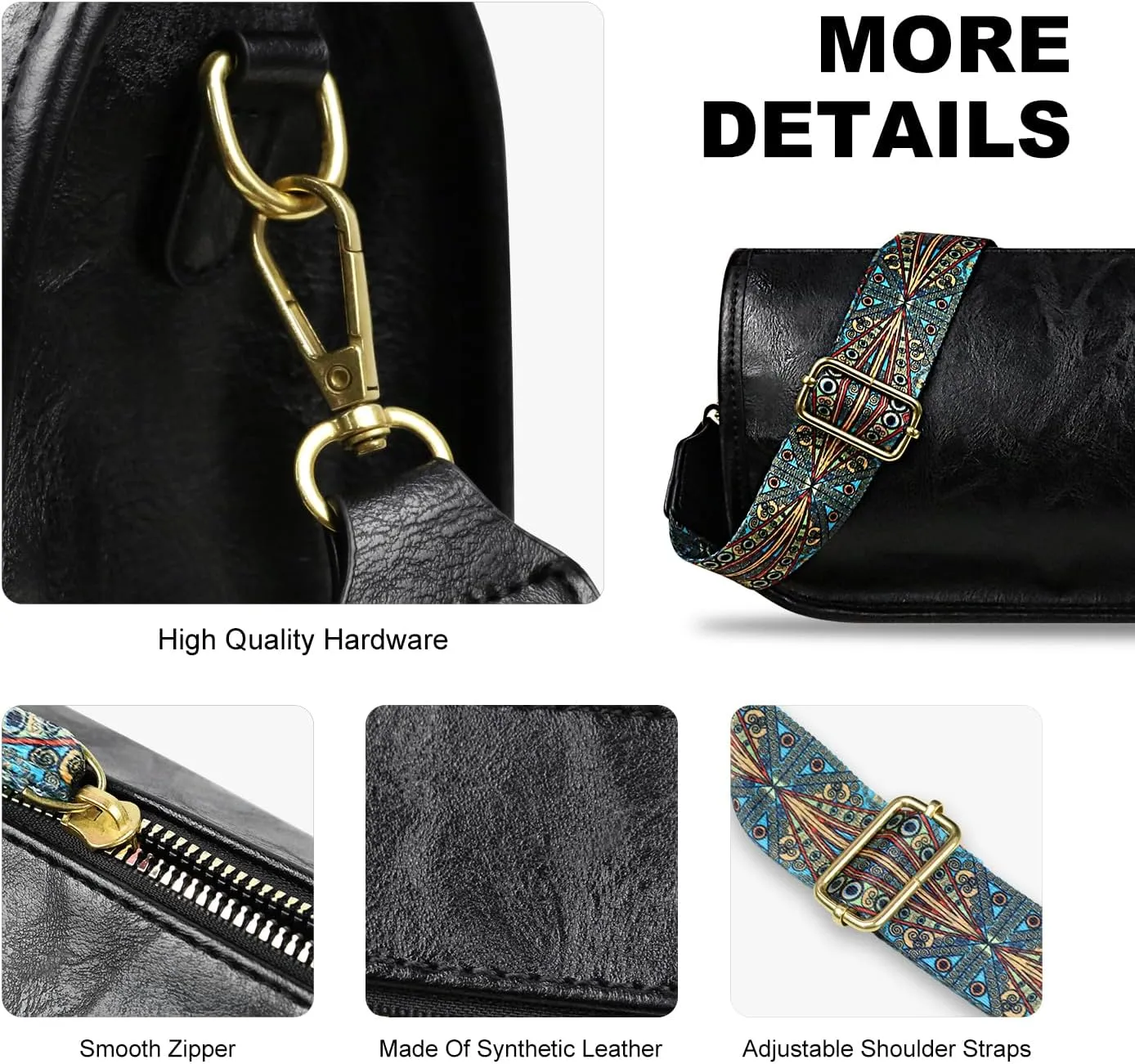 crossbody bags purses for women Soft PU leather shoulder bag Cell Phone Purse with wide Strap