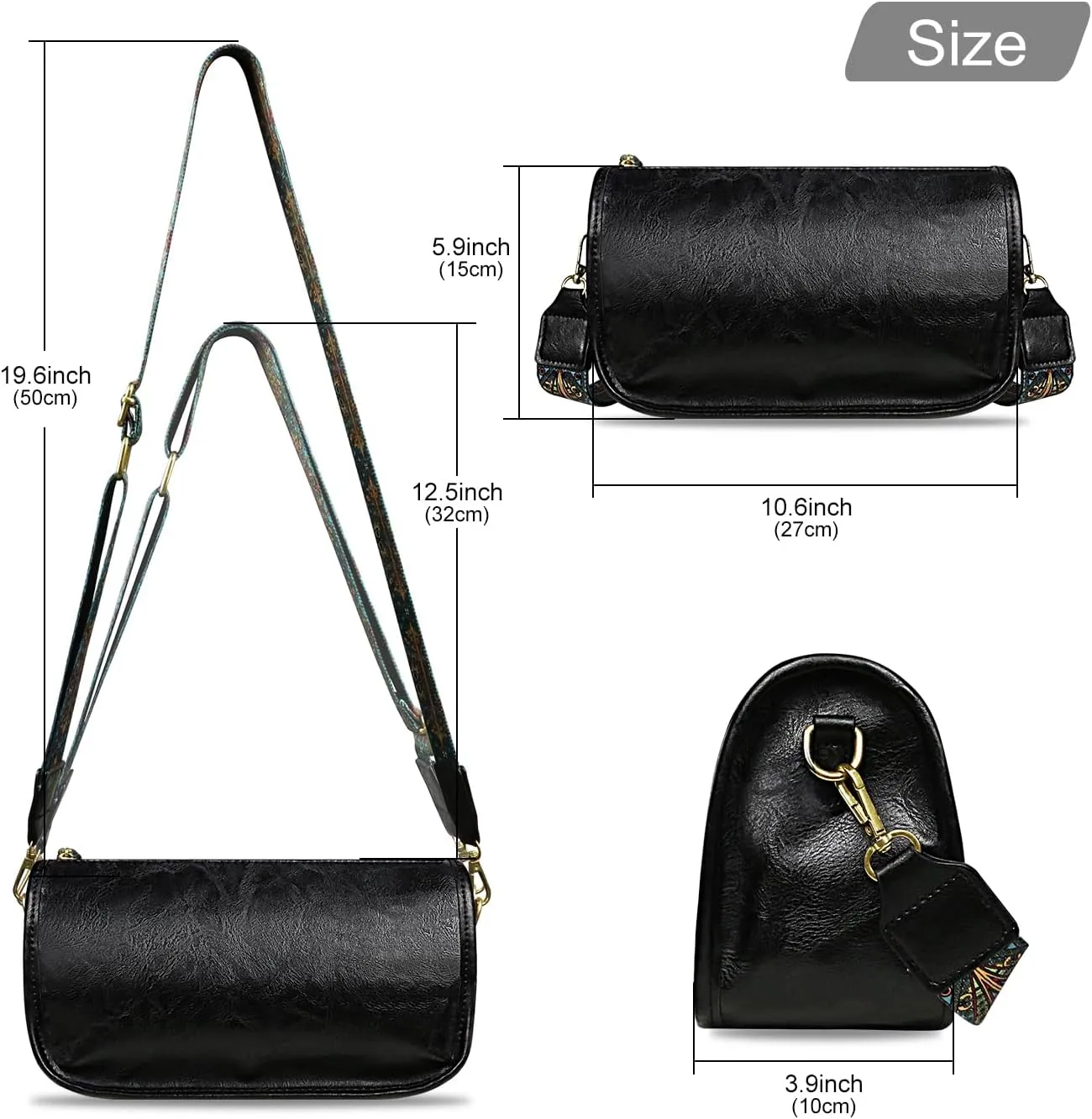 crossbody bags purses for women Soft PU leather shoulder bag Cell Phone Purse with wide Strap