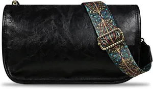 crossbody bags purses for women Soft PU leather shoulder bag Cell Phone Purse with wide Strap